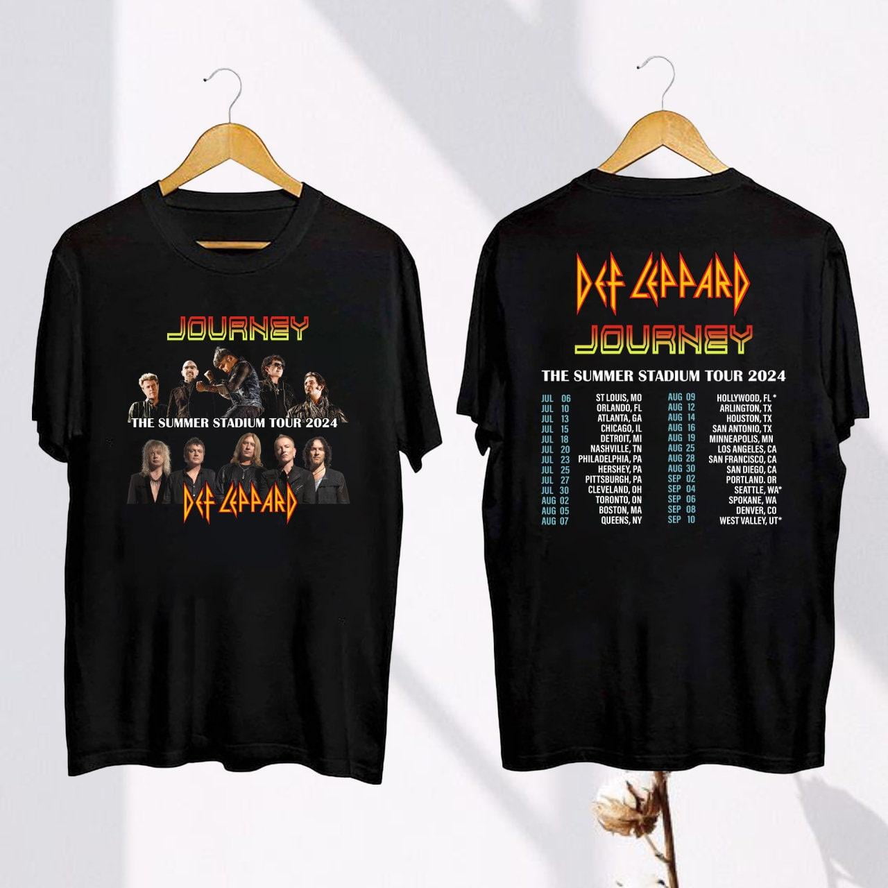 2024 Def Leppard Tour Shirt, Journey Band Tour 2024 Shirt, Summer