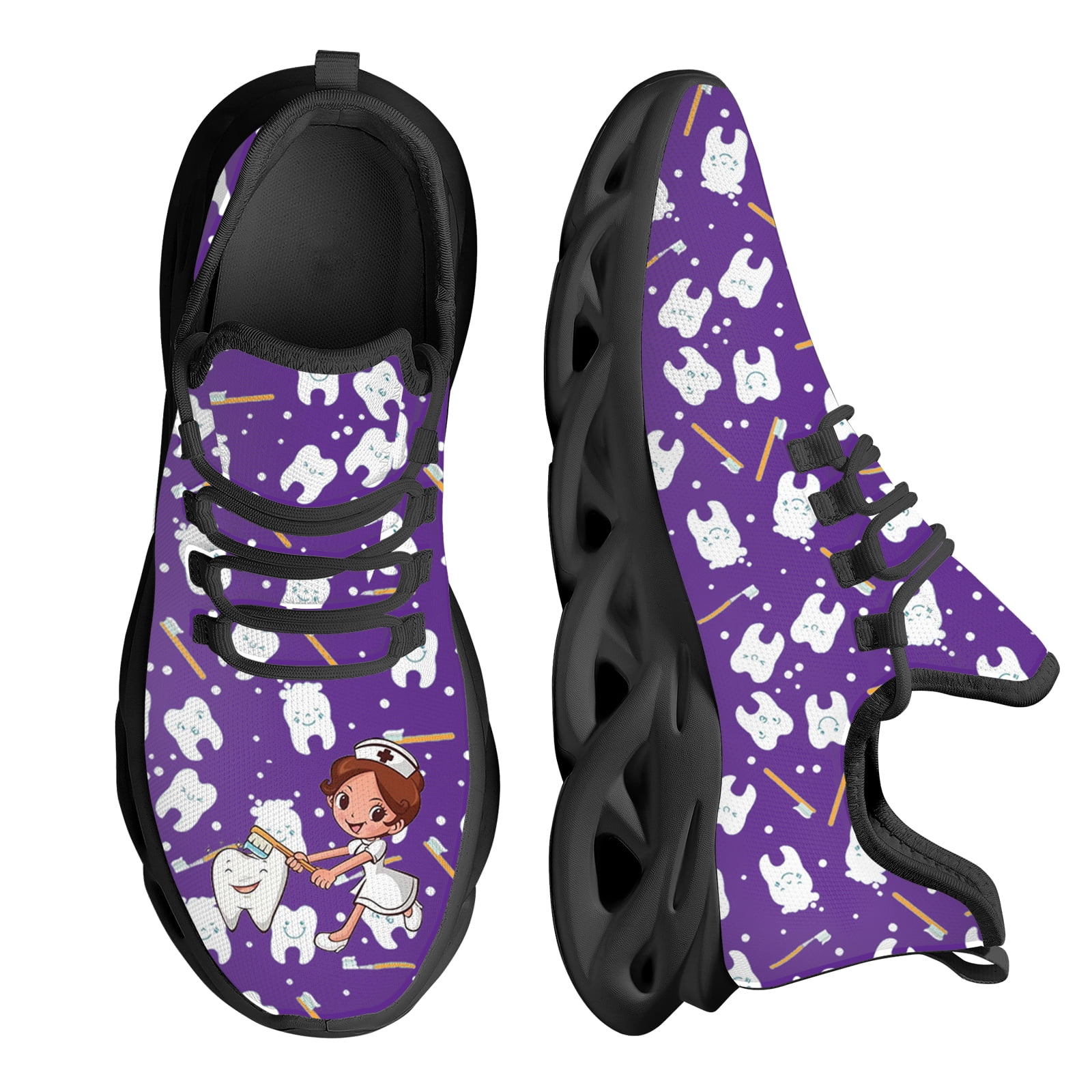 2024 Dental Shoes Outdoor WearResistance Mesh Swing Sneaker Teeth