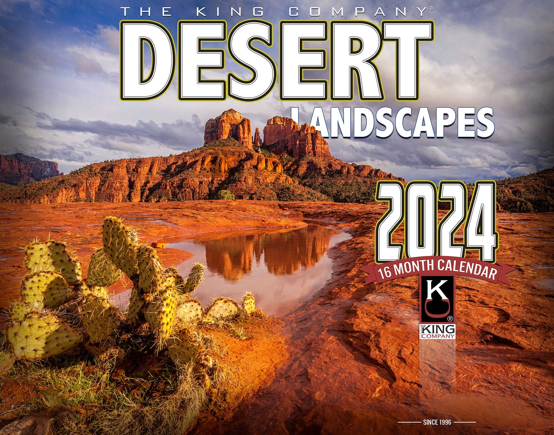 2024 Desert Scenic Wall Calendar 16Month XLarge Size 14x22, Best