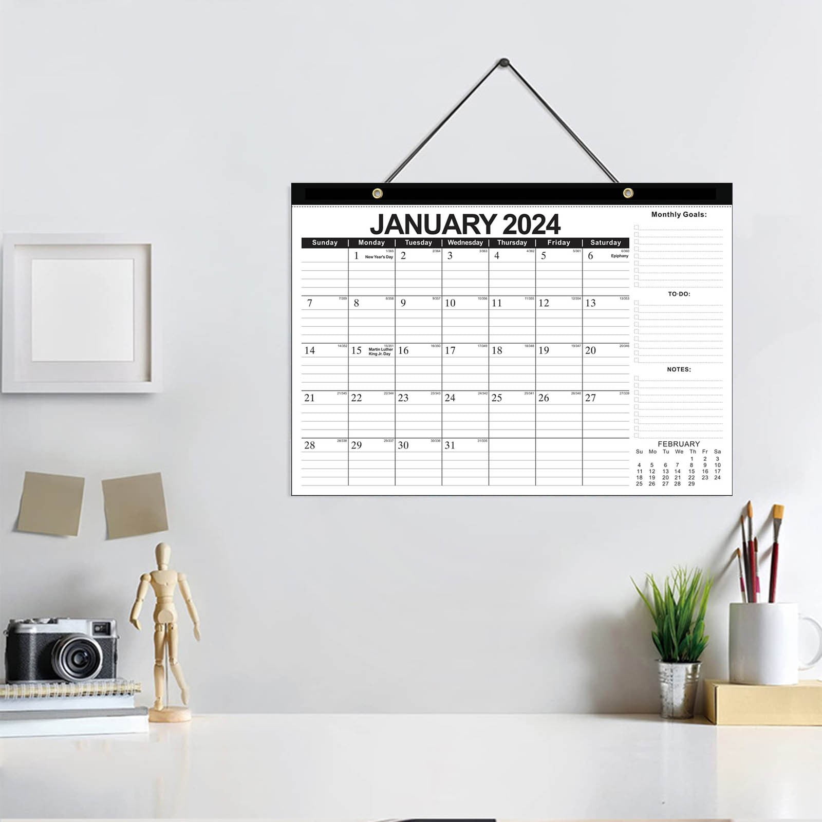 2024 Desk Calendar 18 Months 2024.1 2025.6 Desk Calendar Standing Flip