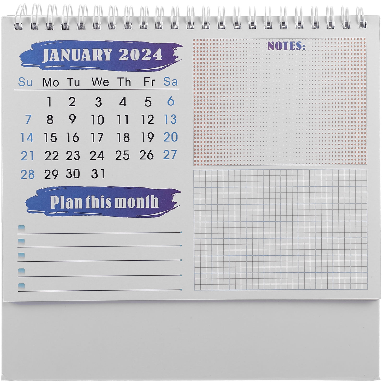 2024 Desk Calendar Calendars Office Supplies Standing Note Household