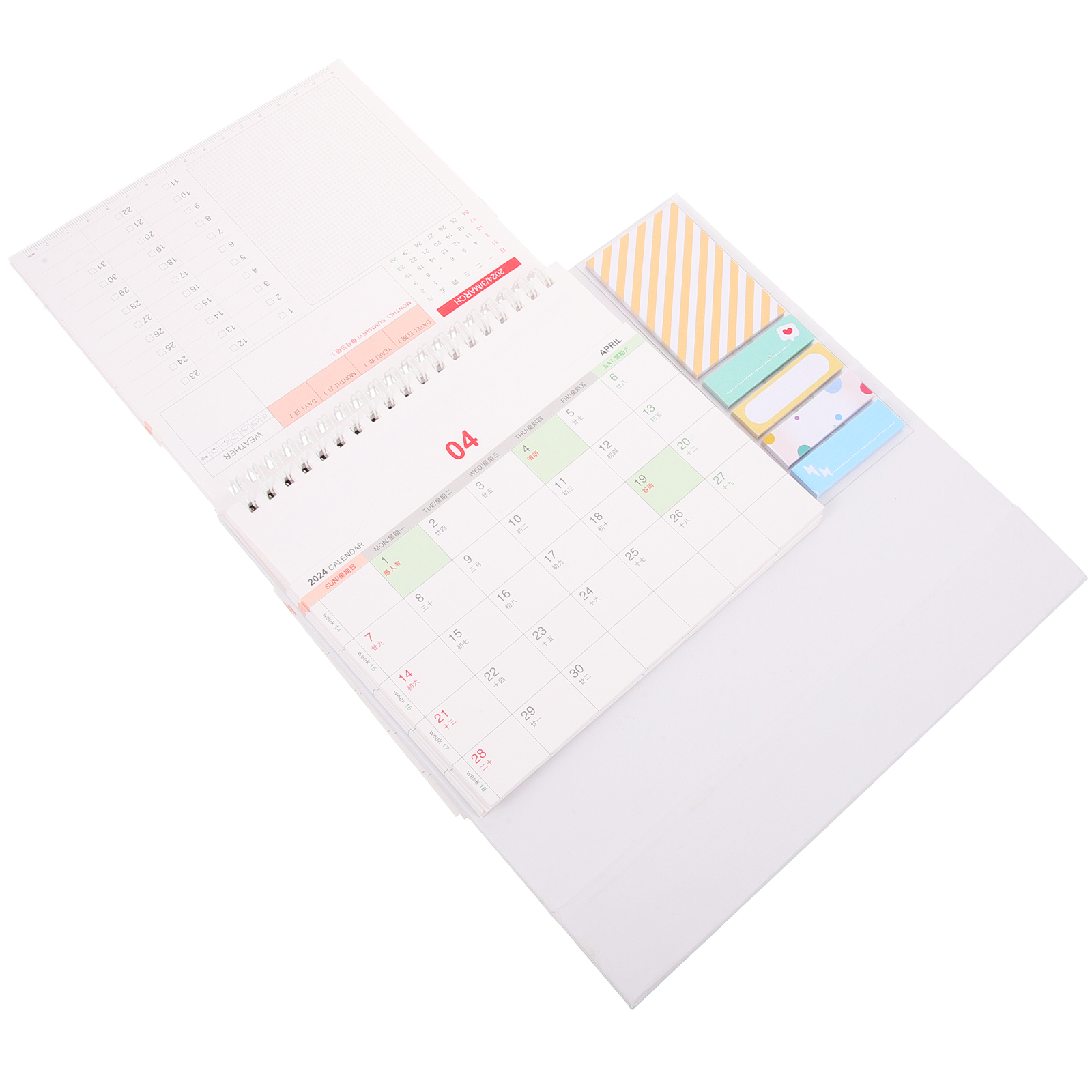 2024 Desk Calendar Desktop Ornaments Monthly Simple Office Planner Note