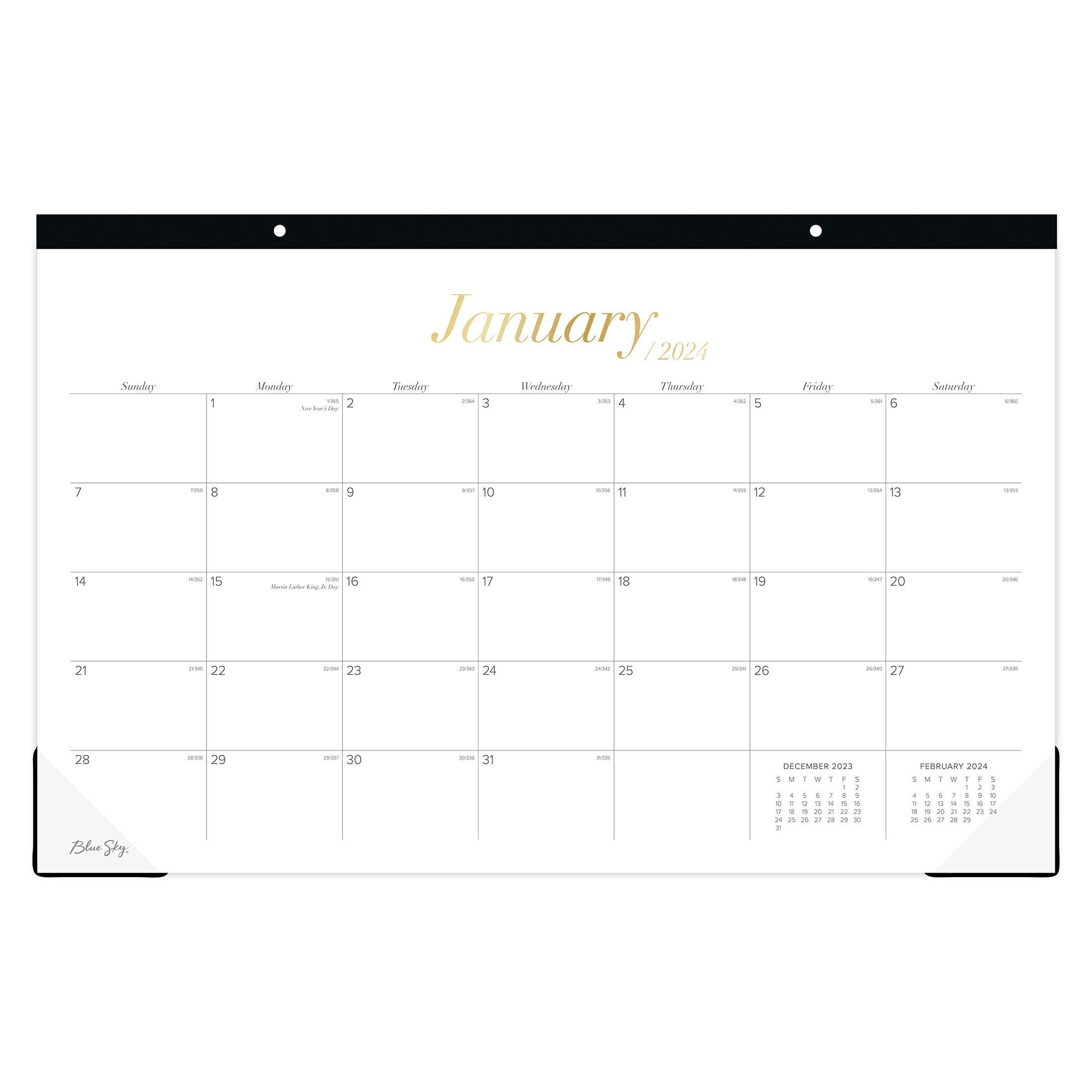 2024 Desk Pad Calendar 17x11 by Blue Sky Elevated Walmart