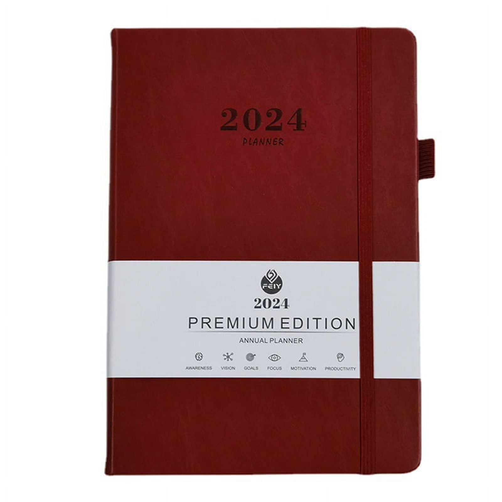 2025 Diary A5 Diary Week to View A5 Daily Planner Notebook for Office Diary for 2025 Red