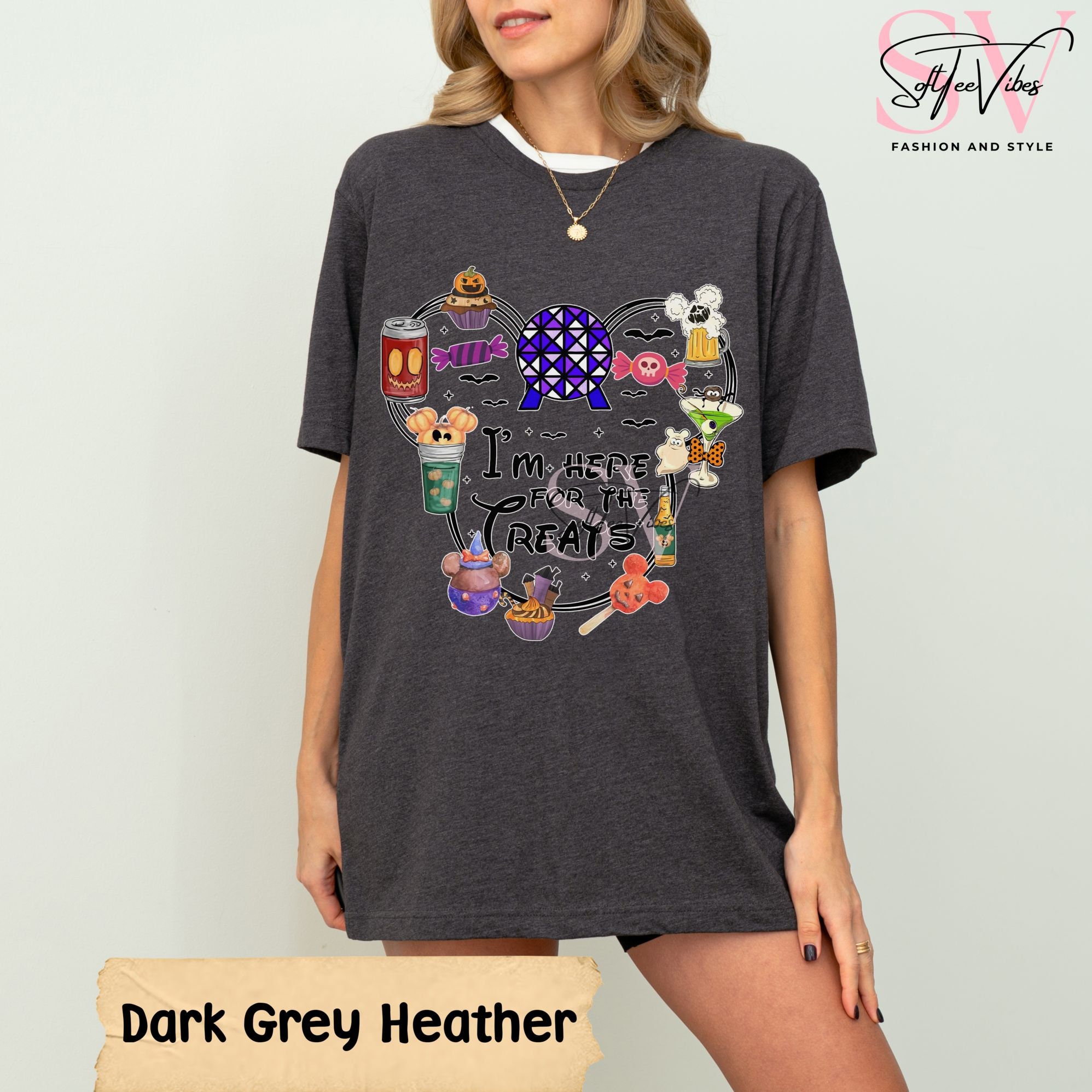 2024 Disney Drink Halloween Shirt, Retro Disneyland I'M Here For The