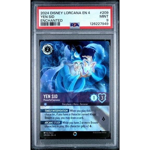 2024 Disney Lorcana En 4-Ursula's Return Enchanted Yen Sid #209 PSA 9