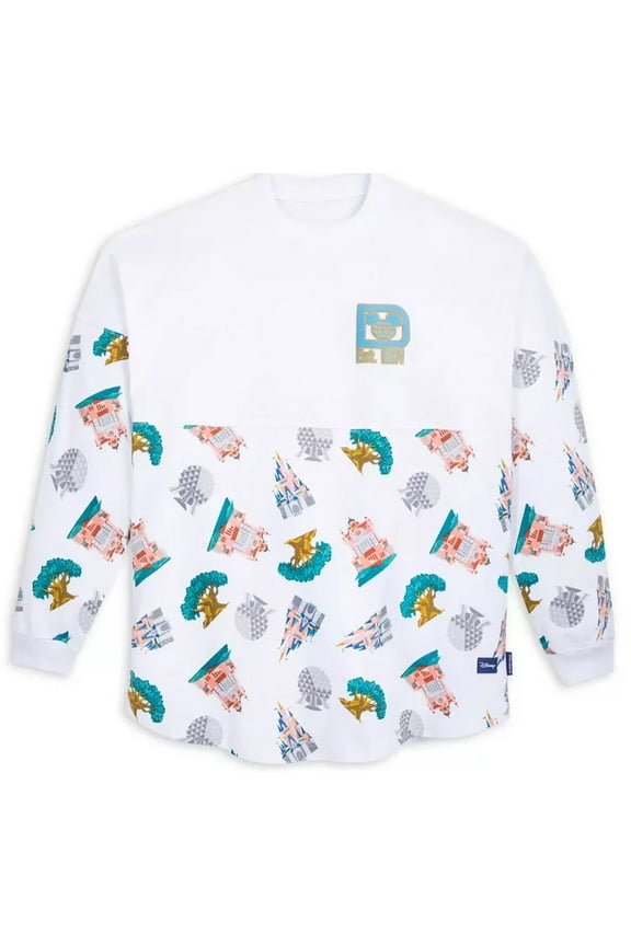 2024 Disney Parks Walt Disney World Park Icons AOP Spirit Jersey XS-XXL Size: XXL