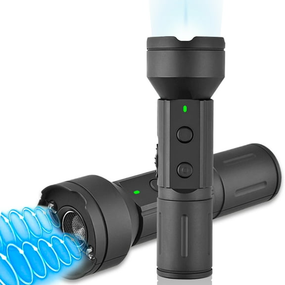 2024 Dog Bark Deterrent Device, Anti-Bark Device for Behavior Aid, No Need to Yell or Pat, Ultra-Bright LED Flashlight, Black