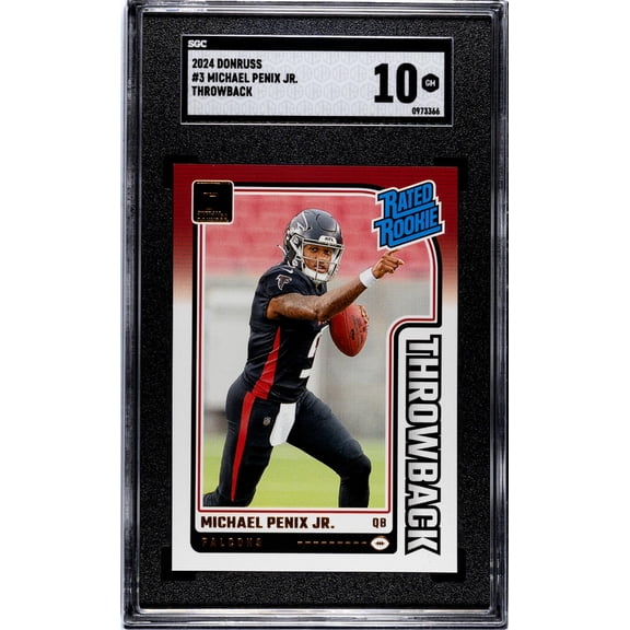 2024 Donruss #3 Michael Penix Jr. Throwback SGC 10