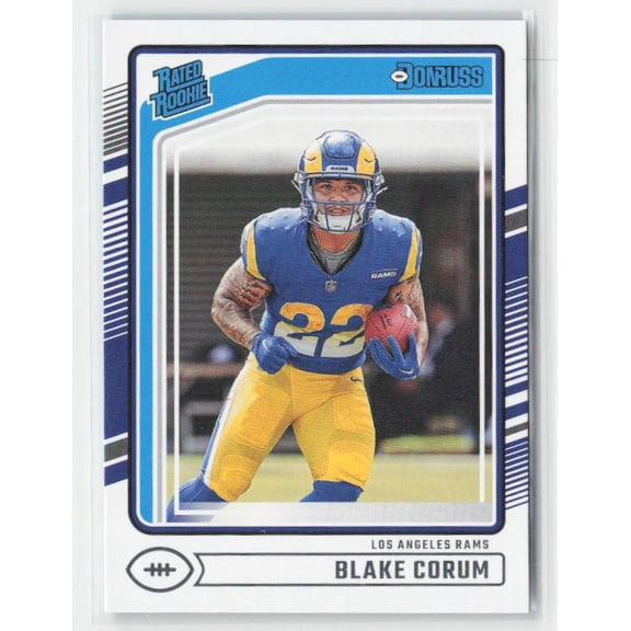 2024 Donruss Blake Corum RC #322 Los Angeles Rams NFL Trading Card