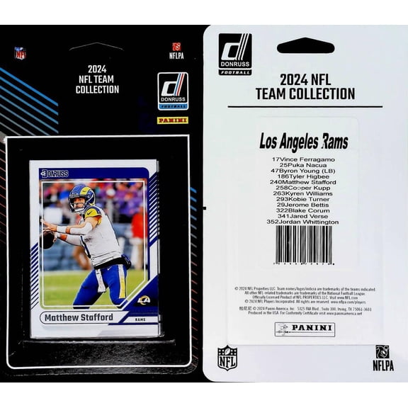 2024 Donruss Football Los Angeles Rams Retail Team set 12 Cards.