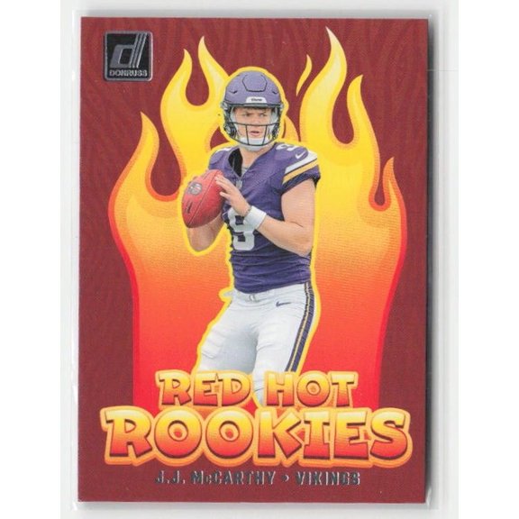 2024 Donruss Red Hot Rookies J.J. McCarthy RHR-JJM Minnesota Vikings Football Card