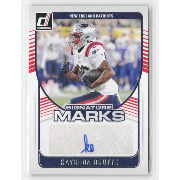 2024 Donruss Kayshon Boutte Signature Marks SMA-KBO Clean Auto AU NFL Patriots Football Card