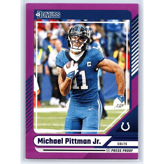 2024 Donruss Michael Pittman Jr. Indianapolis Colts #265 Press Proof Purple Football Card