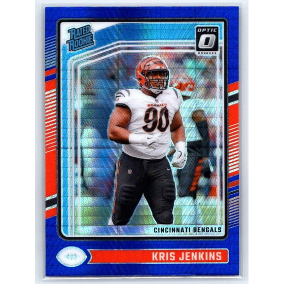 2024 Donruss Optic Kris Jenkins Cincinnati Bengals #265 Blue Hyper Football Card