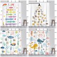 2024 Dreamfire Cartoon Animals Kids Shower Curtains Cute Dogs Pet Ocean