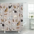 2024 Dreamfire Cute Animals Cats & Dogs Shower Curtain Kid Child Home