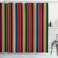 2024 Dreamfire Shower Curtains Mexican Serape Colorful Stripes Vertical