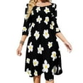 Dress Casual Oversized Printed Aesthetic Quarter Three Women Dresses