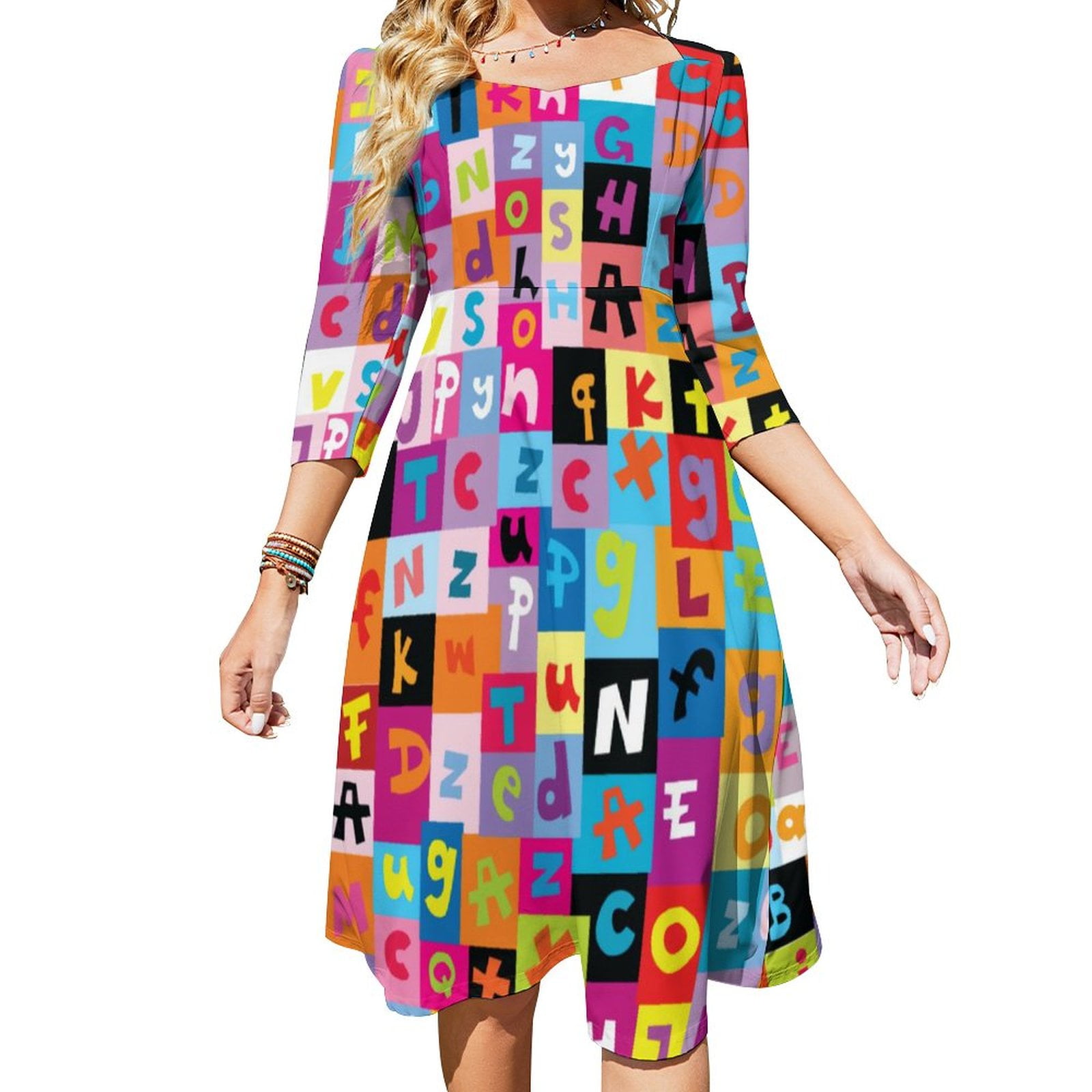 2024 Dress Gift Casual Aesthetic Women Dresses Festival Hieroglyphs