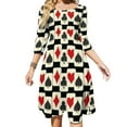 Dress Large Pattern Wear Street Collar Square Sexy Dresses Retro Cards