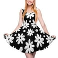 thumbnail image 1 of 2024 Dress Skate Graphic Elegant Oversized Female Summer Dresses Fashion Korean Print Floral Sleeveless Dress Daisies Blue And Yellow, 1 of 7