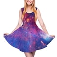 thumbnail image 1 of 2024 Dress Skate Trendy Club Night Oversize Women Spring Dresses Fashion Street Print Night Starry Purple Waist High Dress Sky Galaxy, 1 of 7