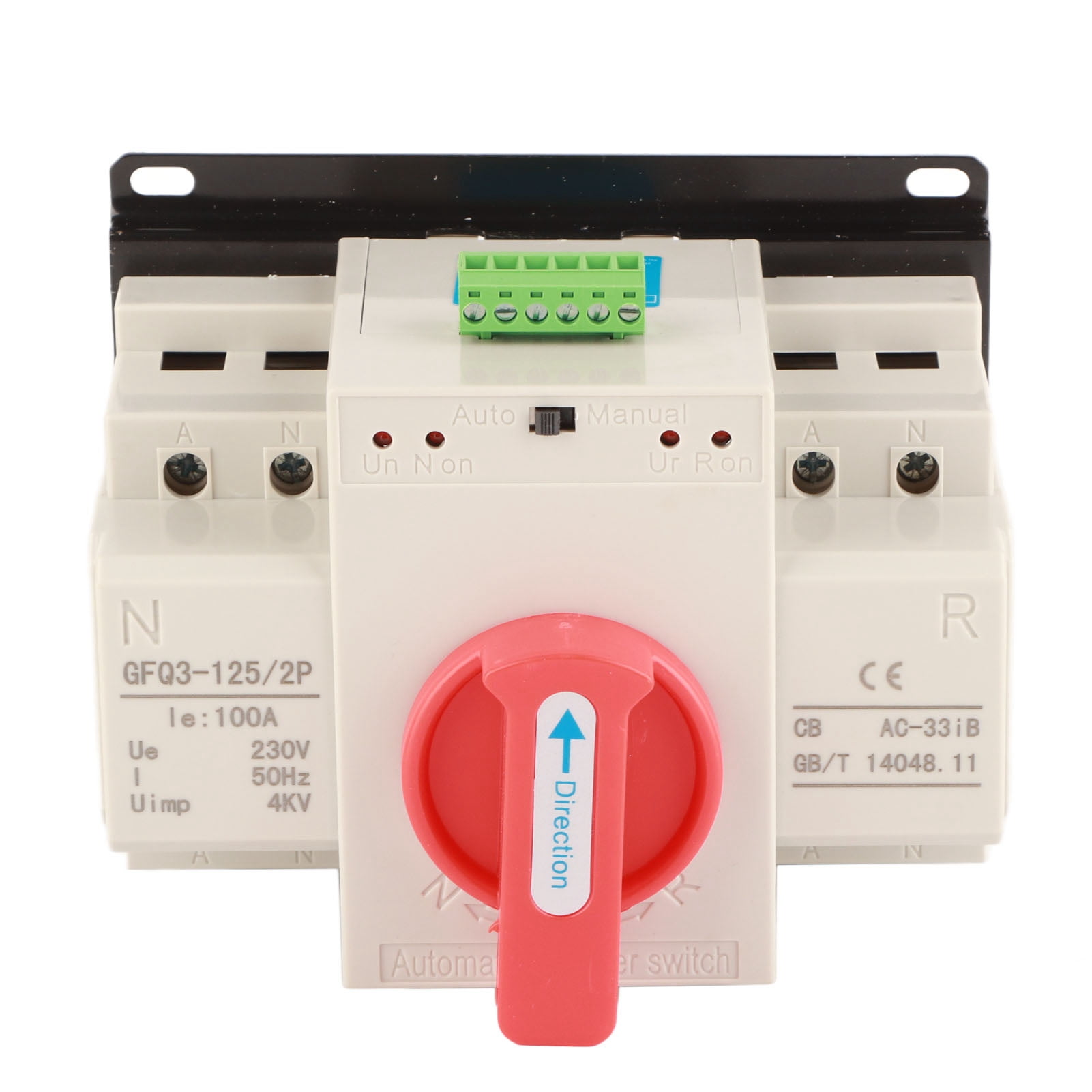 2024 Dual Power Automatic Transfer Switch AC230V 100A 2P ATS Mini Generator Changeover Switch