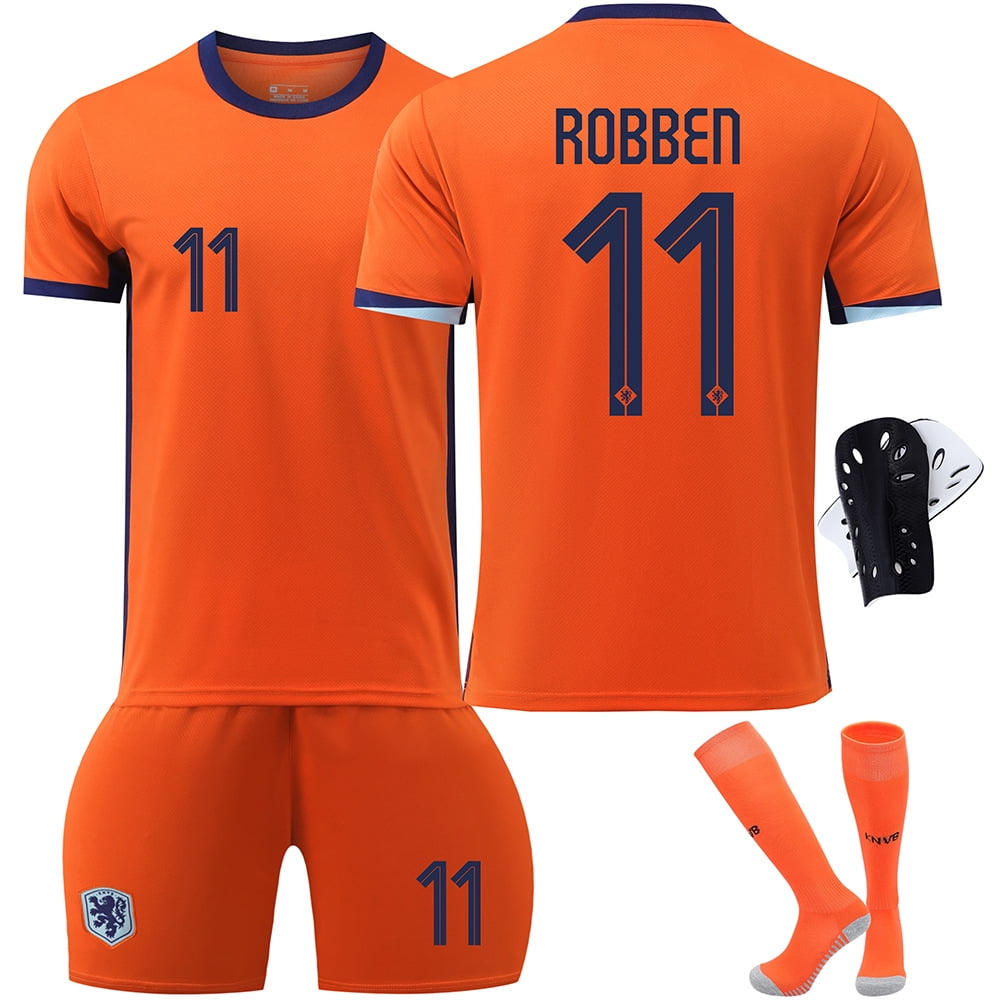 2024 Dutch Home Football Uniform No. 4 Van Dick 10 Depe 11 Robben 21 De
