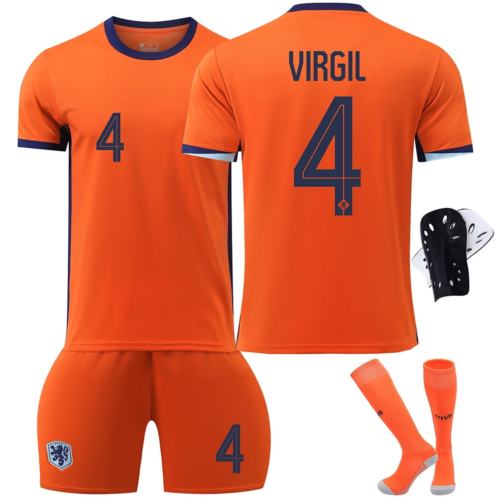2024 Dutch Home Football Uniform No. 4 Van Dick 10 Depe 11 Robben 21 De