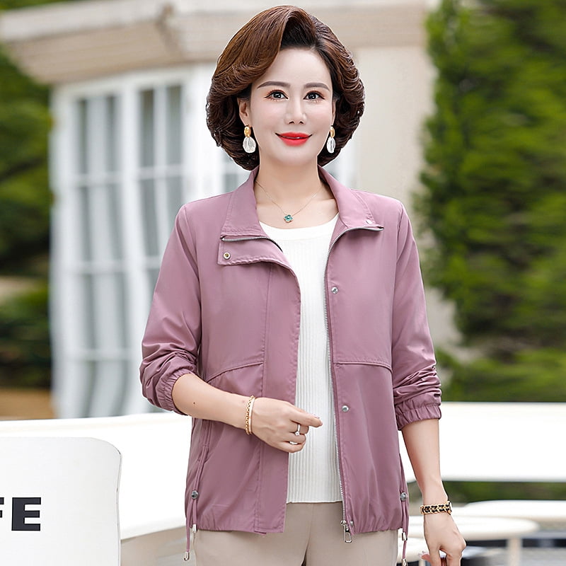 2024 Early Autumn New Middleaged Women‘s Casual Short Coat Loose plus