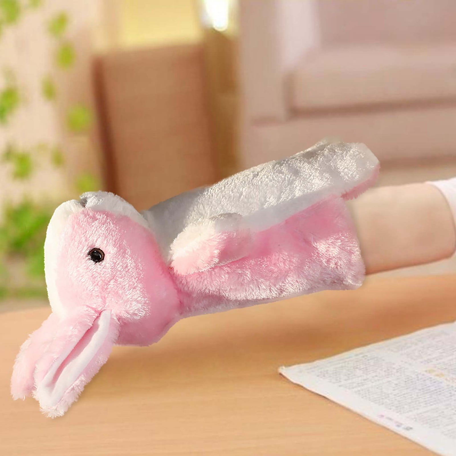 2024 Easter Bunny Children's Hand Puppet Doll Comfort Toy Movable Plush ...