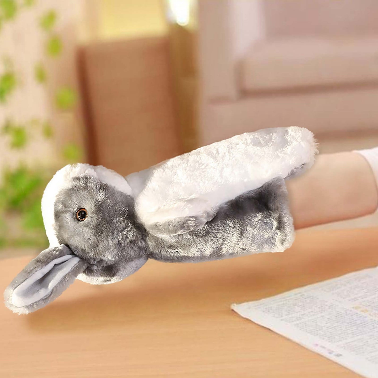 2024 Easter Bunny Children's Hand Puppet Doll Comfort Toy Movable Plush ...