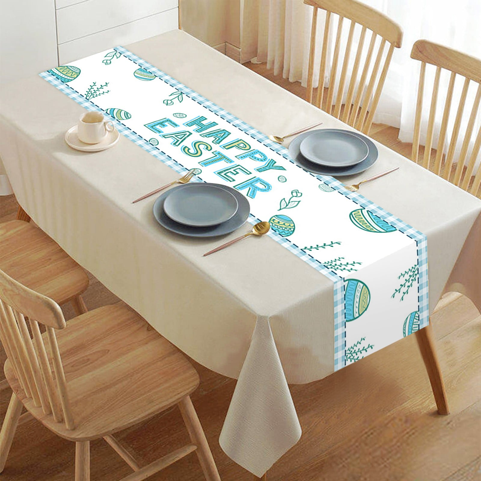 2024 Easter Tablecloth Flags Festive Ambience Decorations Hand Painted