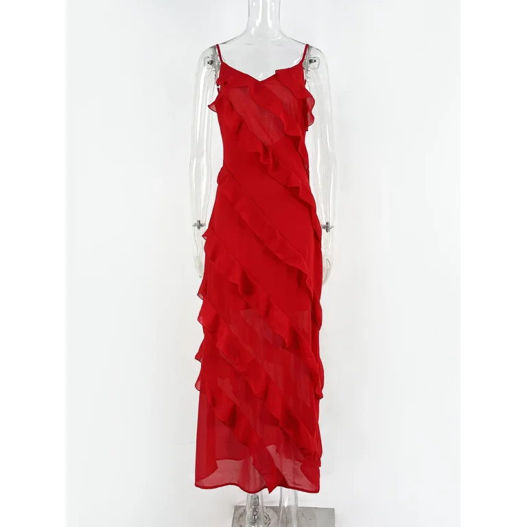 High Quality Sexy V-neck Sling Backless Elegant Evening Dress High Quality Sexy V-neck Sling Backless Elegant Evening Dress