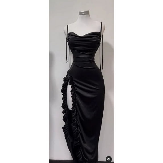 2024 Europe and the United States explosive new cross-border dress summer senior sense Y2K sexy halter Spice Girl dress