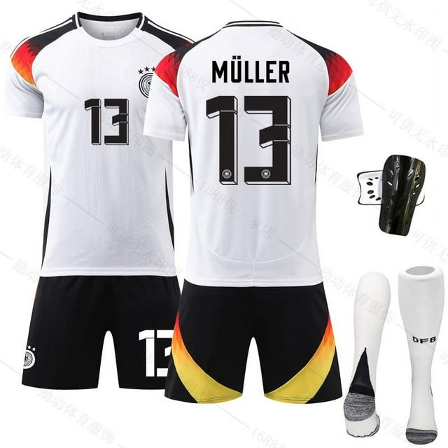 2024 European Cup German Home Black Pants Football Uniform No. 13