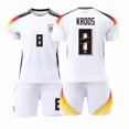thumbnail image 1 of 2024 European Cup Soccer Jersey Set #13 Muller #6 Kimmich #7 Havertz #10 Musi T-shirt Shorts Socks Football Sport Shirt for Kids Youth Aldult #8 Set Large, 1 of 3