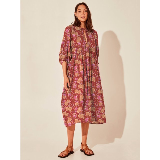 2024 European and American Foreign Trade Retro Floral Skirt Spring and