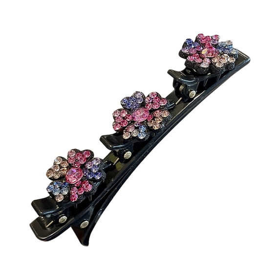 2024 Exquisite Floral Hair Barrettes with Sparkling Gemstones for Women and Girls