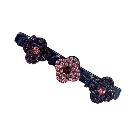 2024 Exquisite Four Leaf Floral Barrettes for Women and Girls Shimmering Hair Accessories with Sparkling Stones