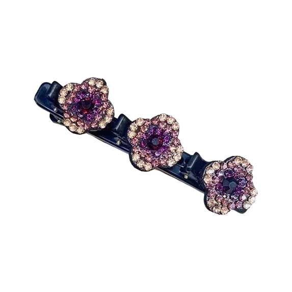 2024 Exquisite Four Leaf Floral Barrettes for Women and Girls Shimmering Hair Accessories with Stones