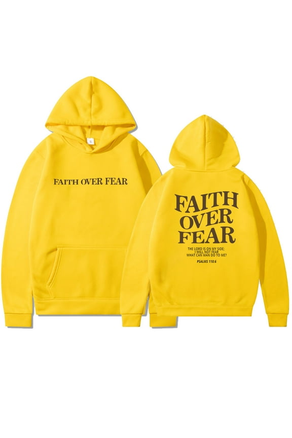 2024 Faith Over Fear Christian Hoodie Christian Sweatshirt Jesus Hoodie Trendy Hoodie Bible Verse Shirt Unisex Aesthetic Clothes