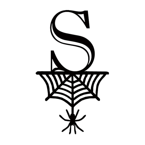 2024 Fall Clearance Halloween 26 Letter Decoration Hang Tag, Spider Hang Tag