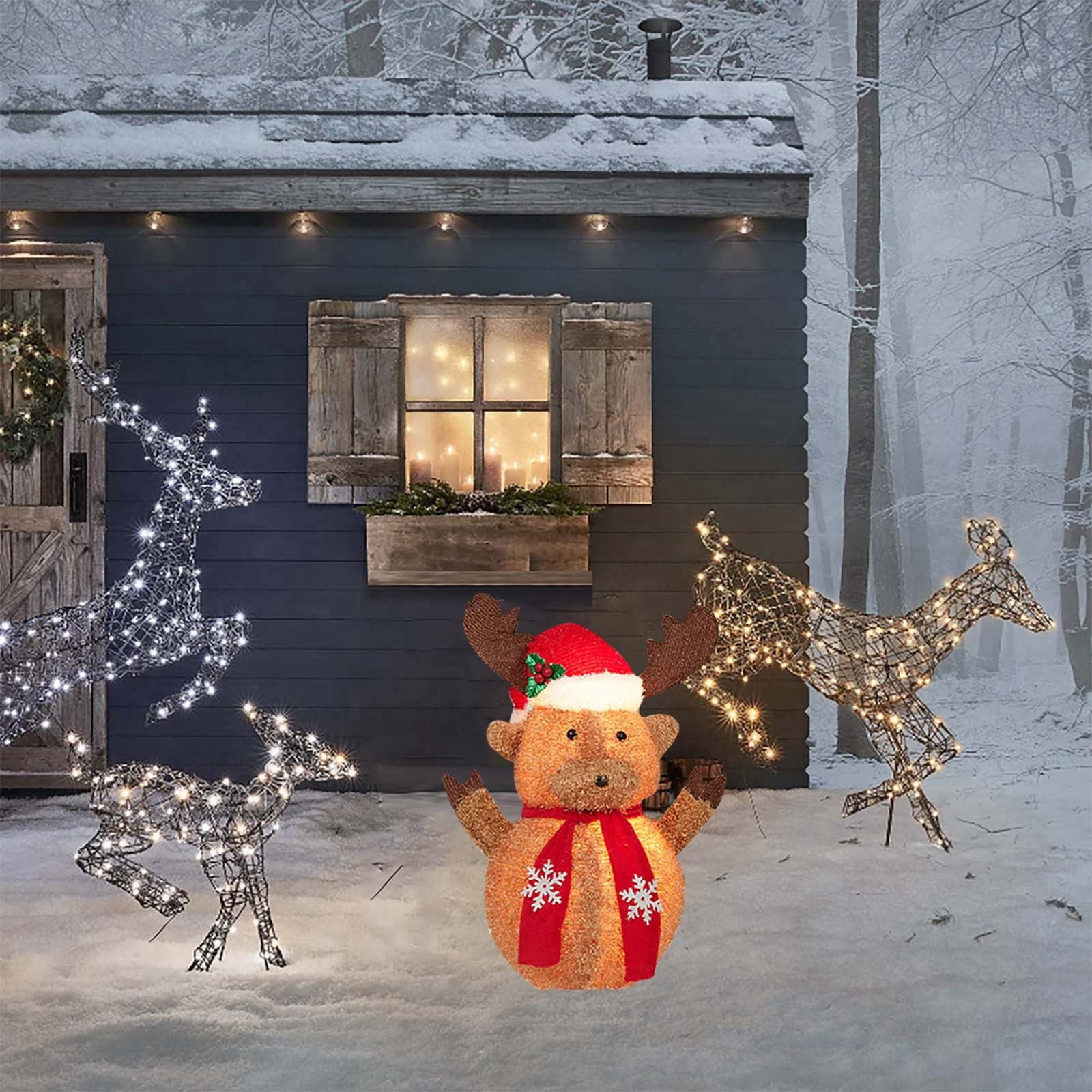 2024 Fall Garden Outdoor Christmas Decoration Cute Animal Christmas