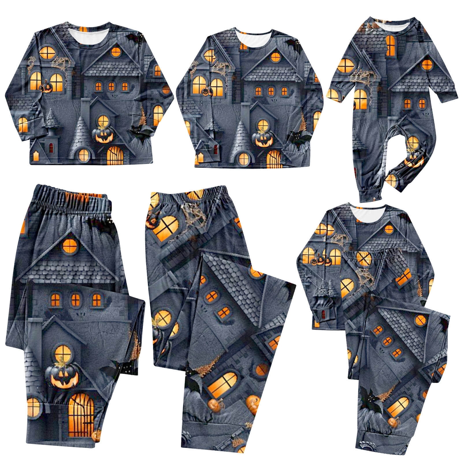2024 Family Christmas Pajamas Halloween Family Long Sleeve Family