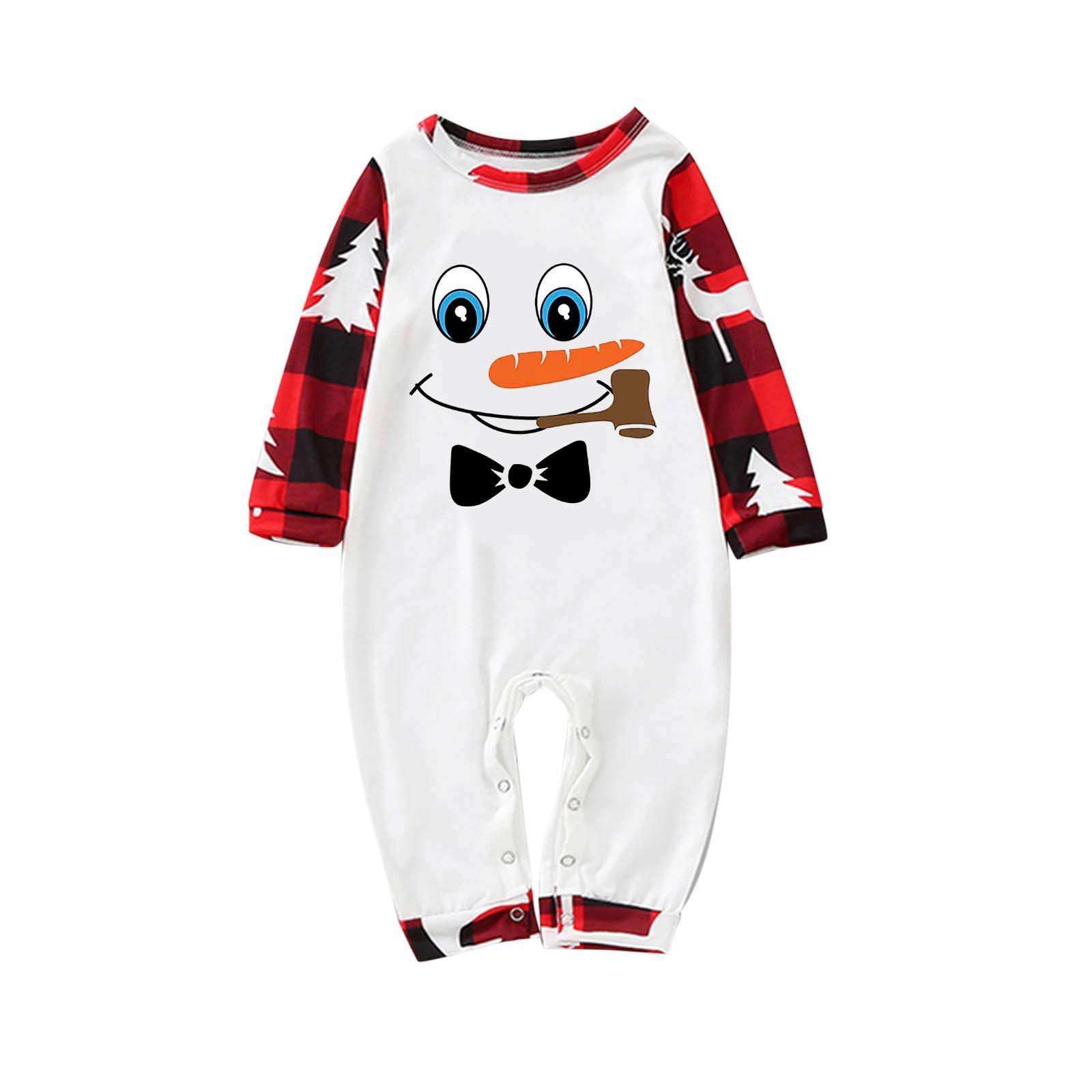 2024 Family Matching Christmas Printed Parent Home Warm Suit Wear Two