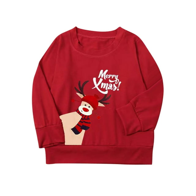 2024 Family Matching Set Christmas Deer Print Matching Family Christmas