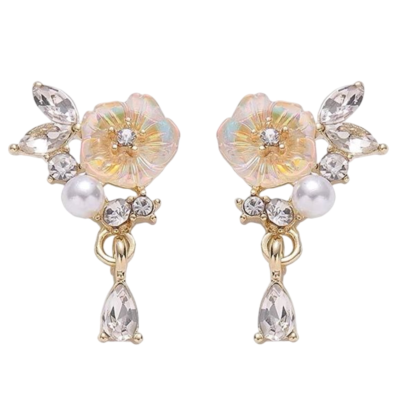 2024 Fashion 925 Sterling Silver Stud Earrings Cute Flower Ear Studs