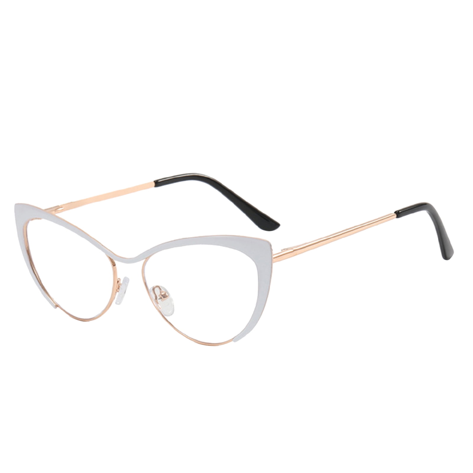 2024 Fashion Cat Eye Women Glasses Clear Lens Hot Womens Big Frames for Wide for Men Summer Must Haves Women Funky Women light blocking glasses eyestrain Walmart